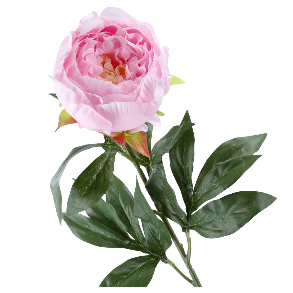 Gałązka Peonia 78cm Jasny Róż PIWONIE Sztuczne Kwiaty Do Bukietu Wazonu