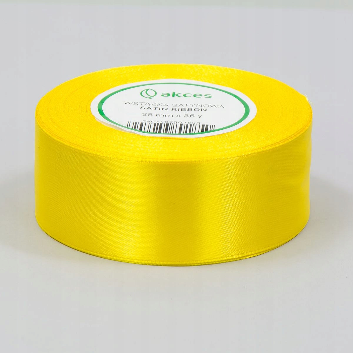 WSTĄŻKA aksamitna SATYNOWA 38mm do dekoracji TASIEMKA do pakowania PREZENT