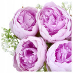Bukiet Peonie Lawendowy SZTUCZNE KWIATY Do Wazonu Stroik Wesele Jak Żywe