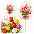 TULIPANY TOPPER do bukietu kwiatów DEKORACJE WIOSENNE wielkanocne TOPER
