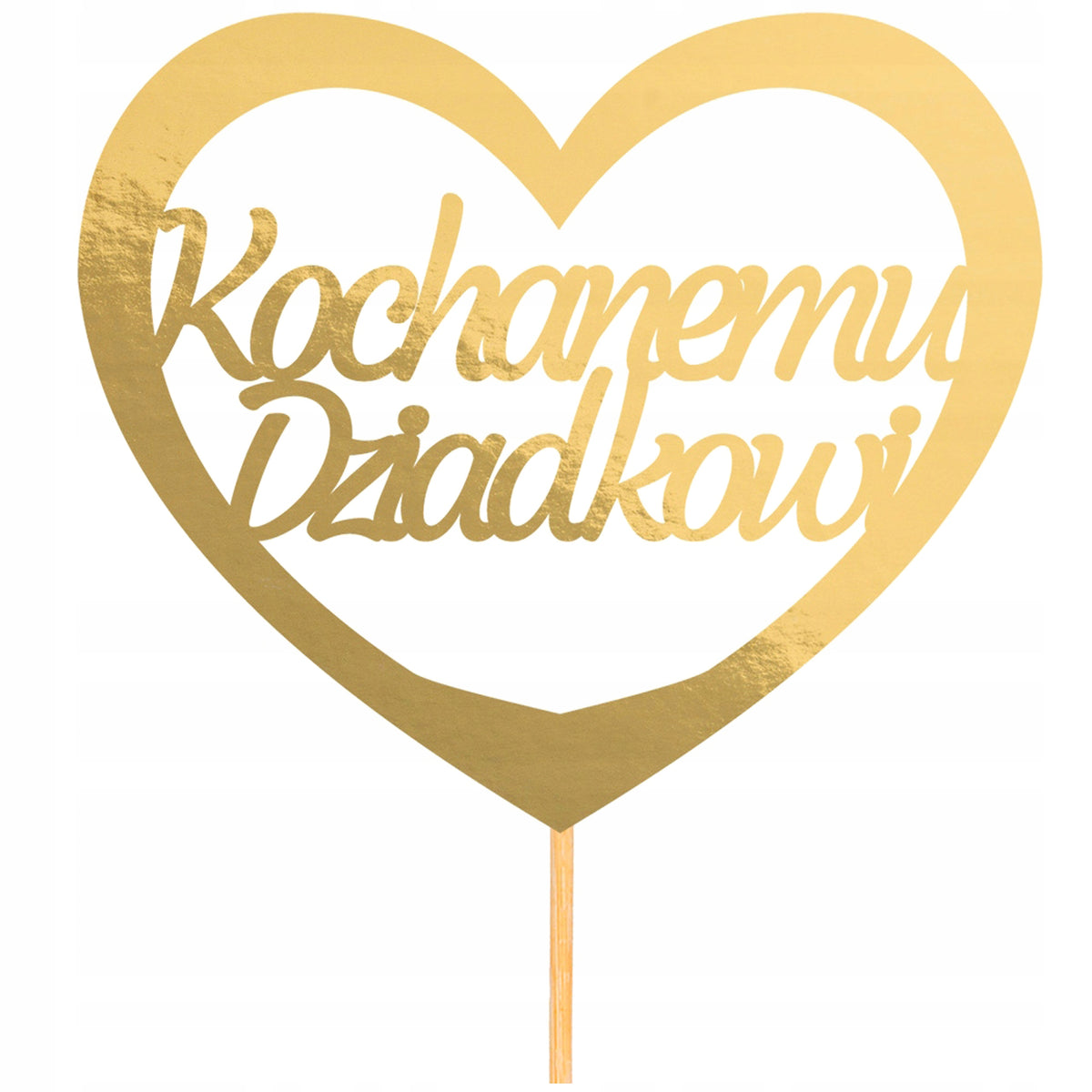 Topper Na Tort Dekoracja Ozdobny Złoty Dekoracje Do Prezentu Dla Dziadka
