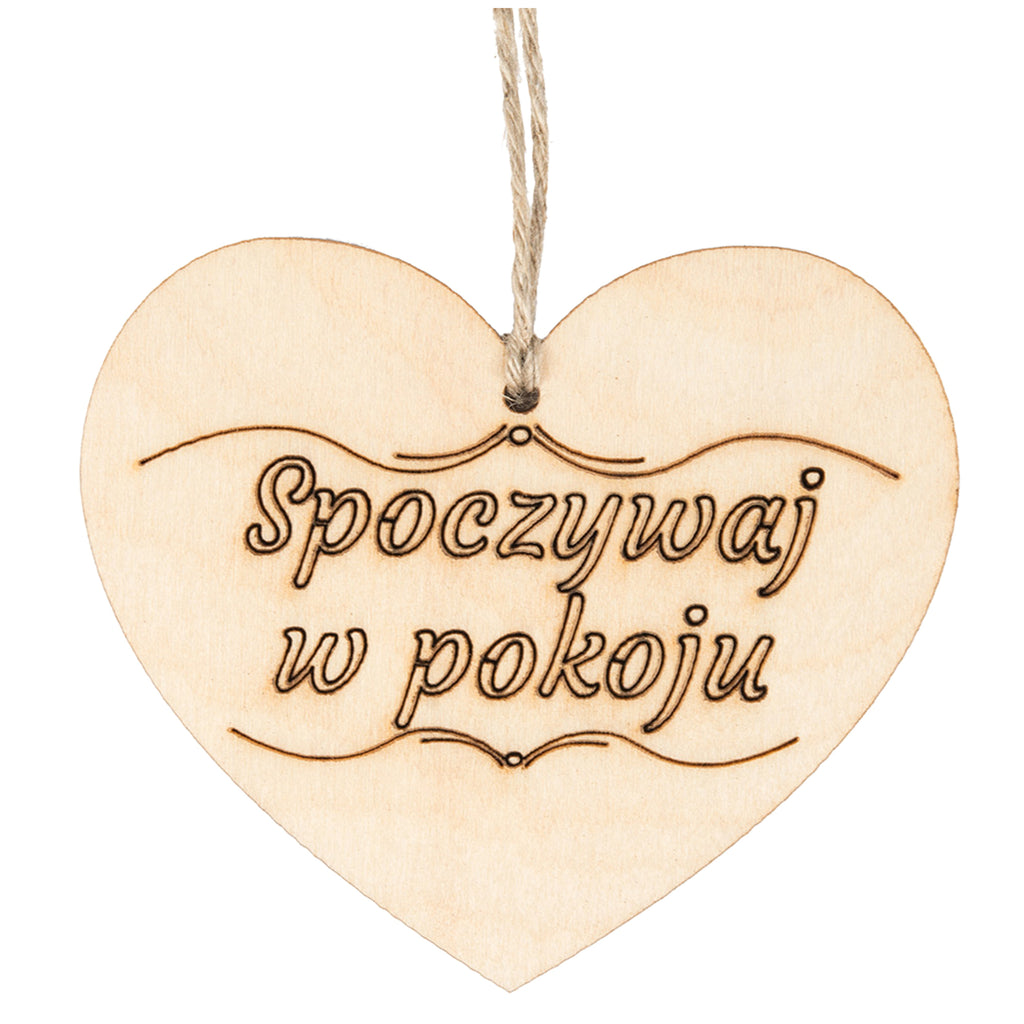 Zawieszka Na Znicz Serce Napis Spoczywaj W Pokoju
