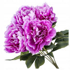 Bukiet SZTUCZNE KWIATY peonii jak żywe 45cm peonia do wazonu piwonia Fiolet