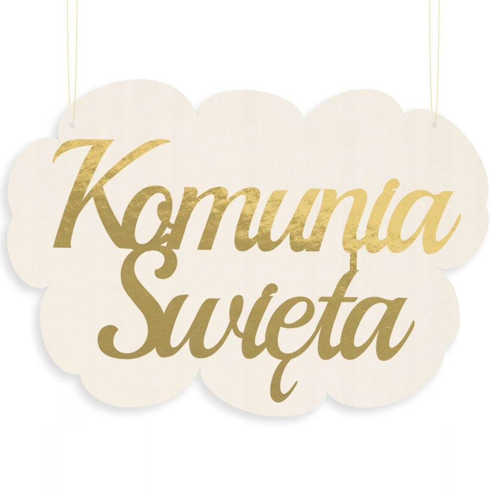 Dekoracja Komunijna Chmurka Ozdobna Z Beermaty Na Komunię Świętą Ozdoba