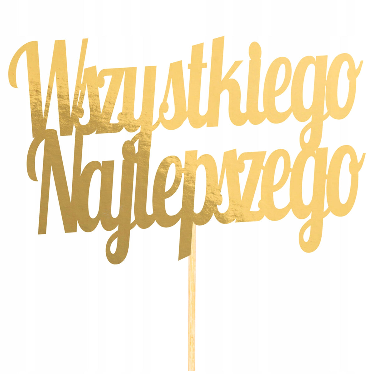 Topper Na Tort Urodziny Dekoracja Tortów Urodzinowych Ozdoba Złota Toper