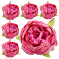 PEONIE kwiaty SZTUCZNE 8cm 6szt główki wyrobowe KOMPOZYCJA BUKIETU stroika
