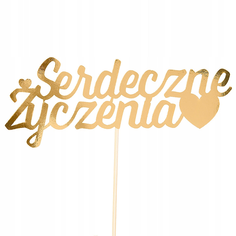 Topper Na Tort Ozdobny Toper Dekoracje Ozdoba Do Prezentu Urodziny Ślub