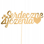 Topper Na Tort Ozdobny Toper Dekoracje Ozdoba Do Prezentu Urodziny Ślub