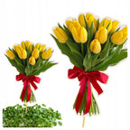 TULIPANY topper WIELKANOCNY dekoracyjny na WIELKANOC do KOSZYCZKA BUKIETU