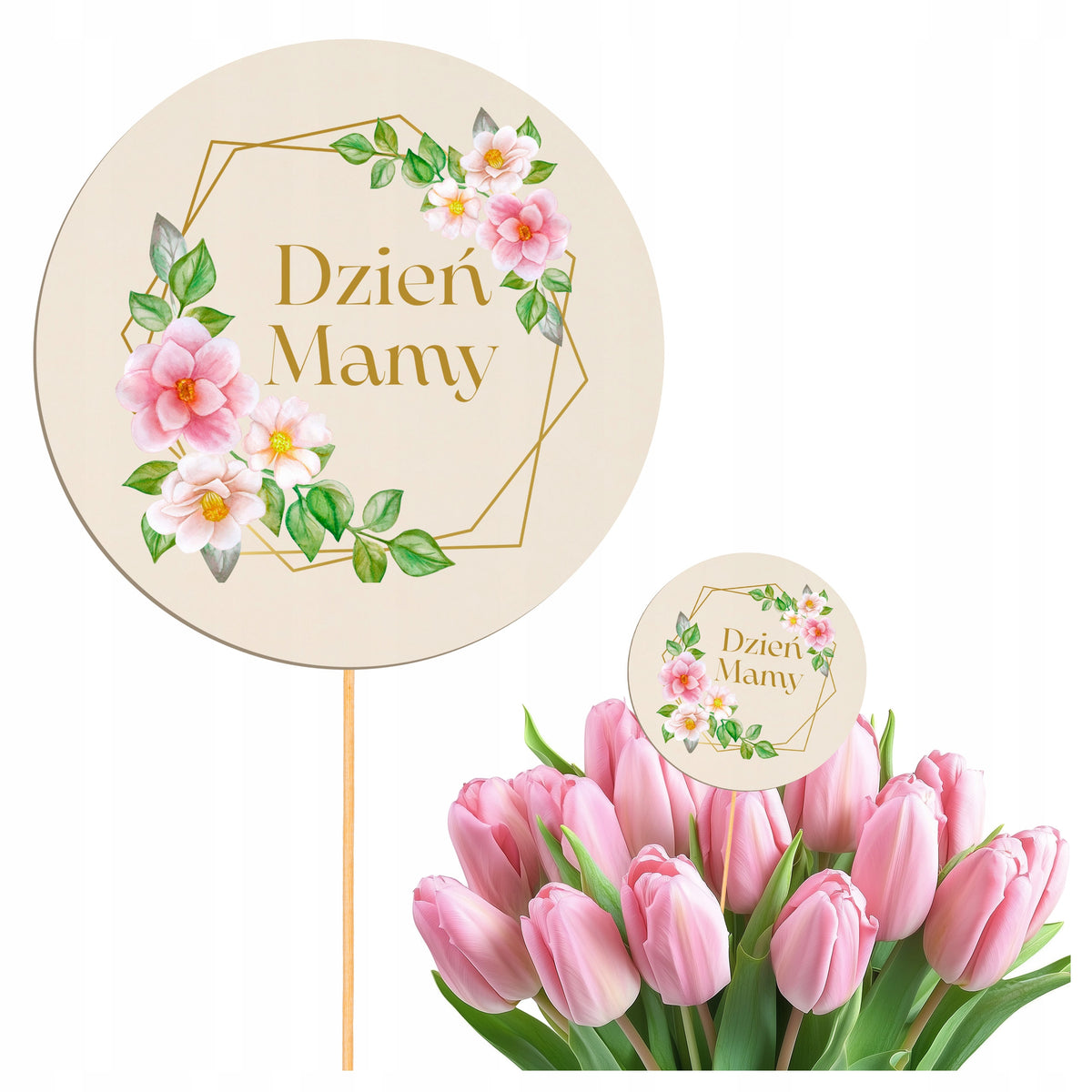 Topper na Dzień Matki Dla Mamy Dekoracje Ozdoby na Tort Napis Prezent