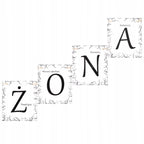 Baner MĄŻ ŻONA Weselny Dekoracja Ślubna 100cm
