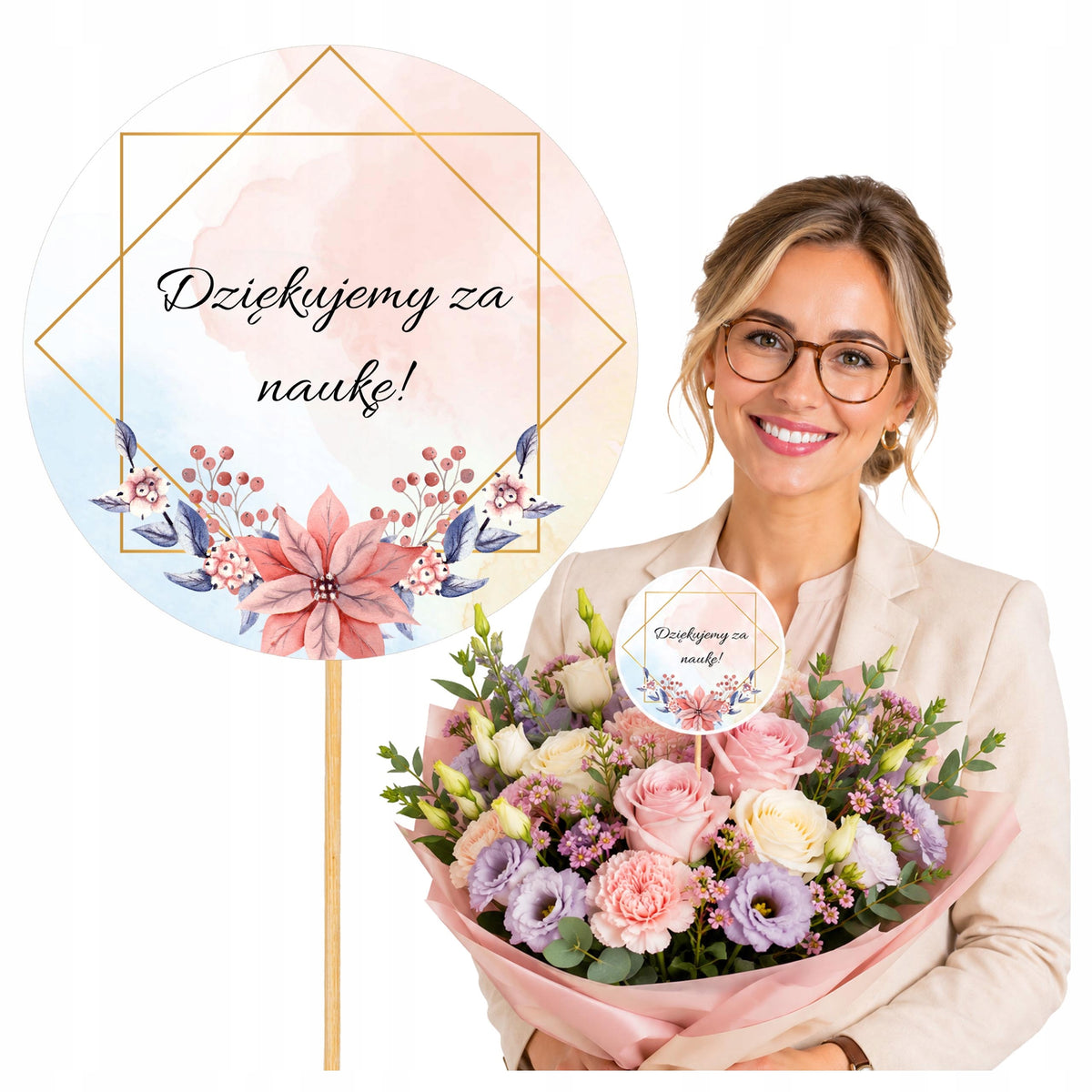 TOPPER upominek PREZENT DLA NAUCZYCIELA na zakończenie roku PODZIĘKOWANIE