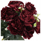Bukiet Peonia Bordo 45 cm Dodatek Białe Kwiatki Do Stroika Wazonu Wiązanki