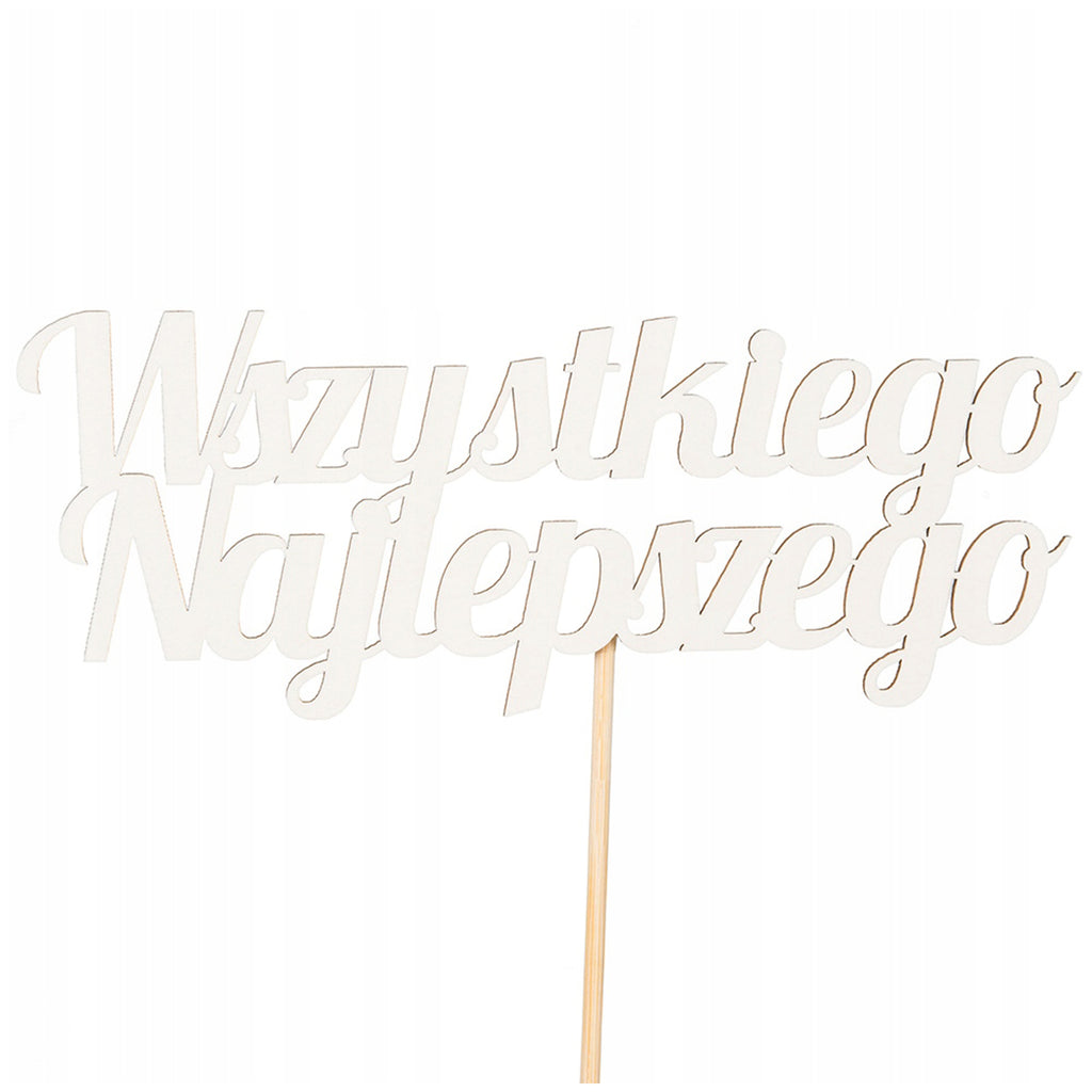 Topper Urodzinowy Na Tort Wszystkiego Najlepszego