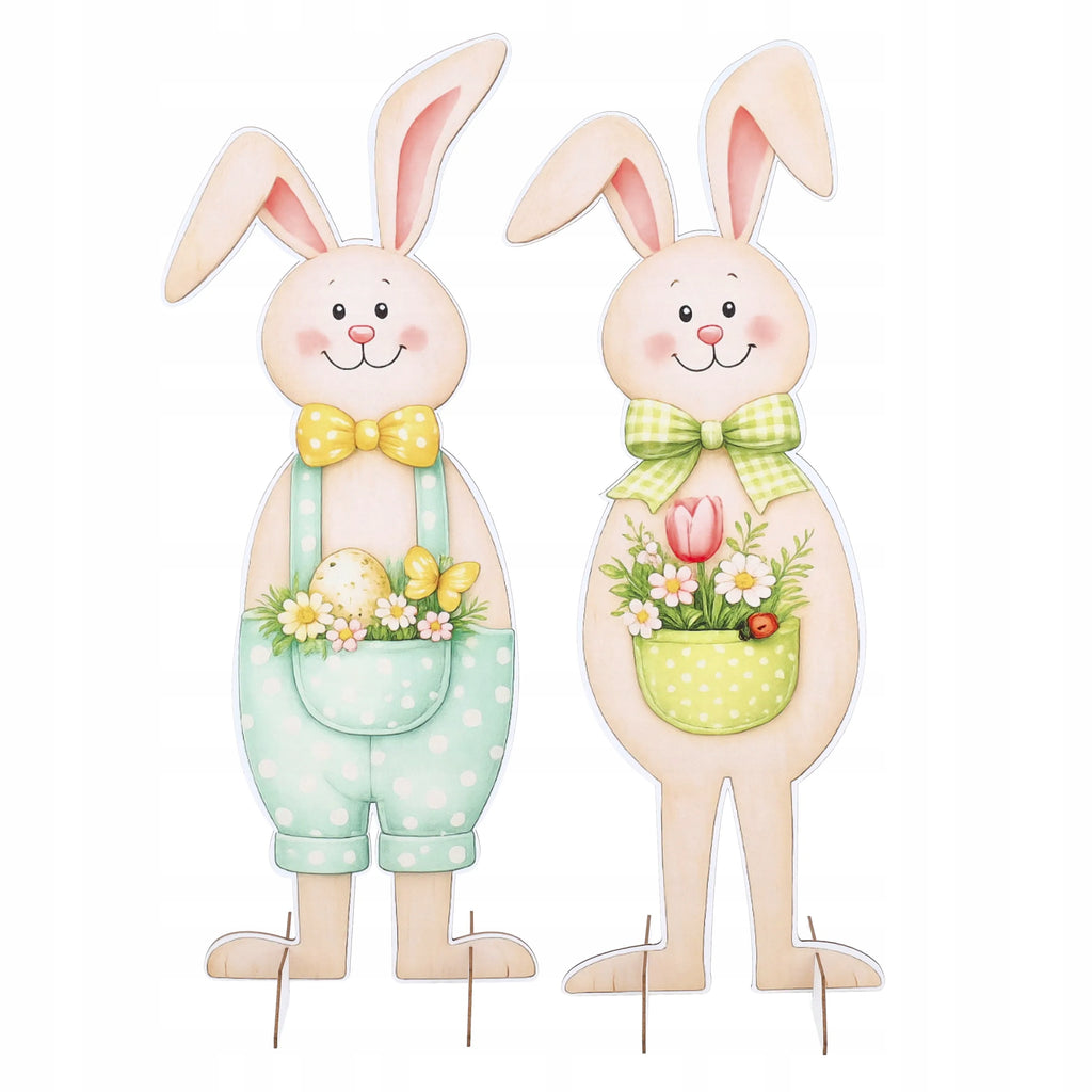 ZAJĄCE wielkanocne 2szt DUŻY ZAJĄC WIELKANOCNY figurki na WIELKANOC 36cm