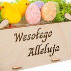 Koszyczek Drewniany Koszyk Ozdoba Wielkanocna
