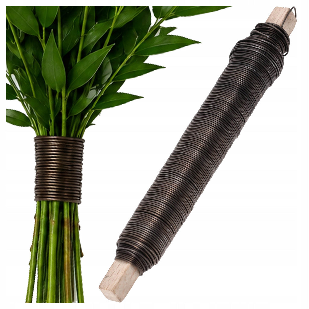 DRUT florystyczny czarny 0,7mm do KWIATÓW sztuczne kwiaty do kompozycji