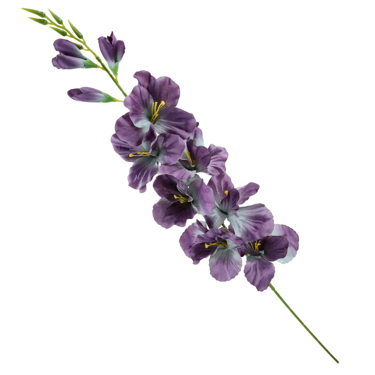 Kwiaty Sztuczne Gałązka Mieczyk Śliwka Szary 80cm Stroik Dla Florysty Kwiat