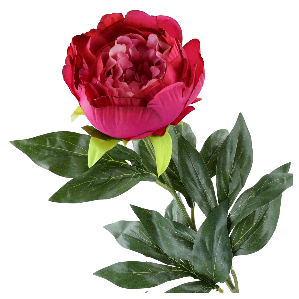 Sztuczna Gałązka Peonia 78cm Amarant Kwiaty Sztuczne Jak Żywe Do Wazonu