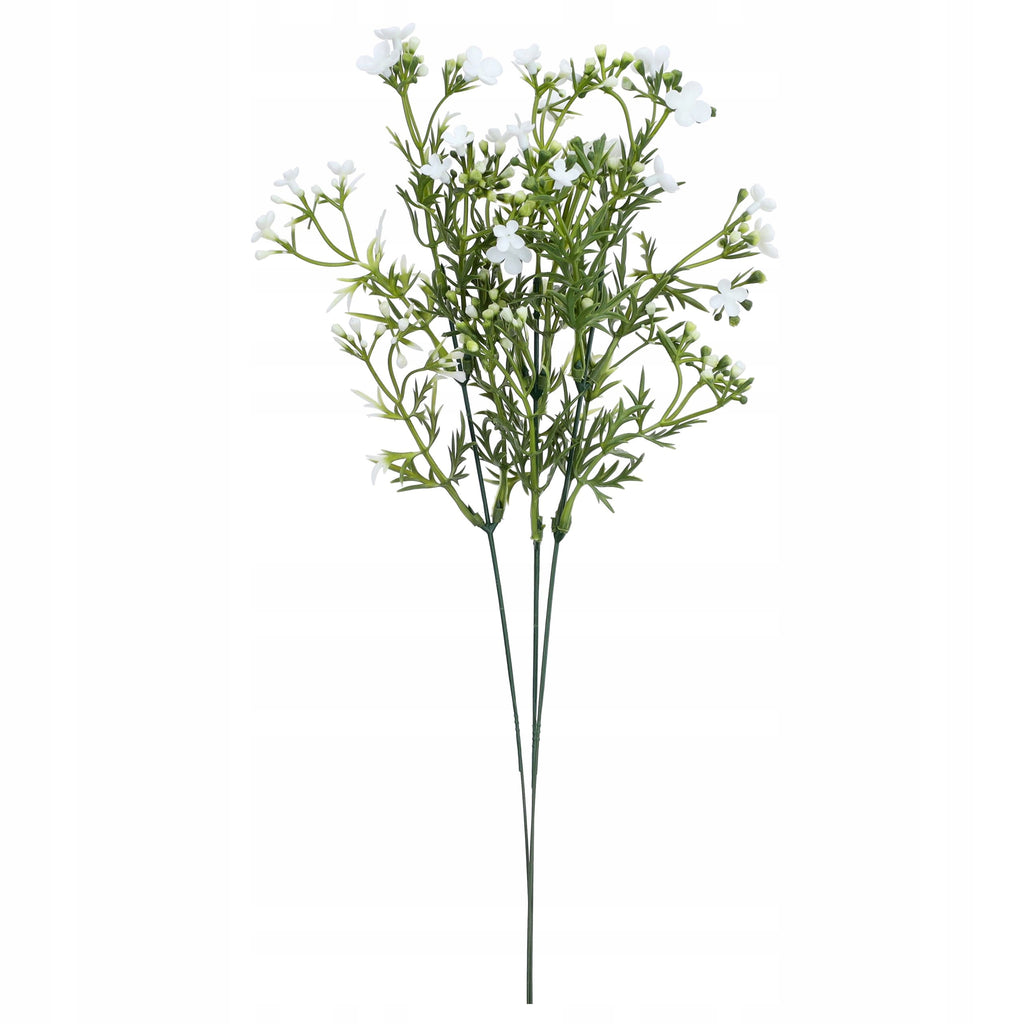 Dodatek Biały 3szt SZTUCZNE GAŁĄZKI Dodatek do Flower boxa Komunia Prezent