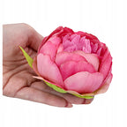 PEONIE kwiaty SZTUCZNE 8cm 6szt główki wyrobowe KOMPOZYCJA BUKIETU stroika