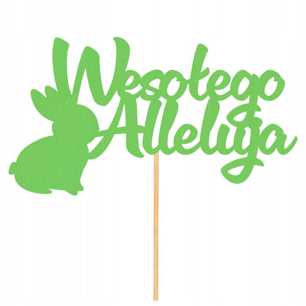 Dekoracje wielkanocne TOPPER ZAJĄC WESOŁEGO ALLELUJA do święconki BUKIETU