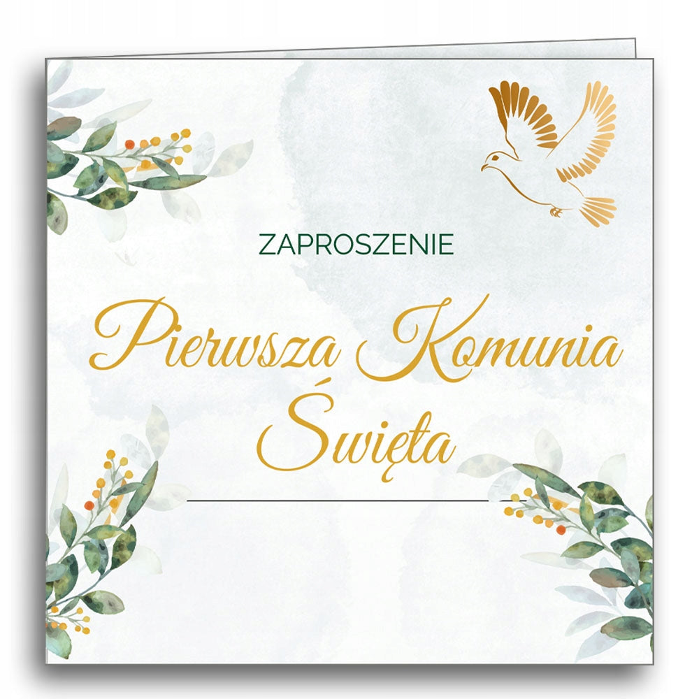 ZAPROSZENIE na KOMUNIĘ ŚWIĘTĄ 10szt ZAPROSZENIA komunijne OZDOBNE komunia