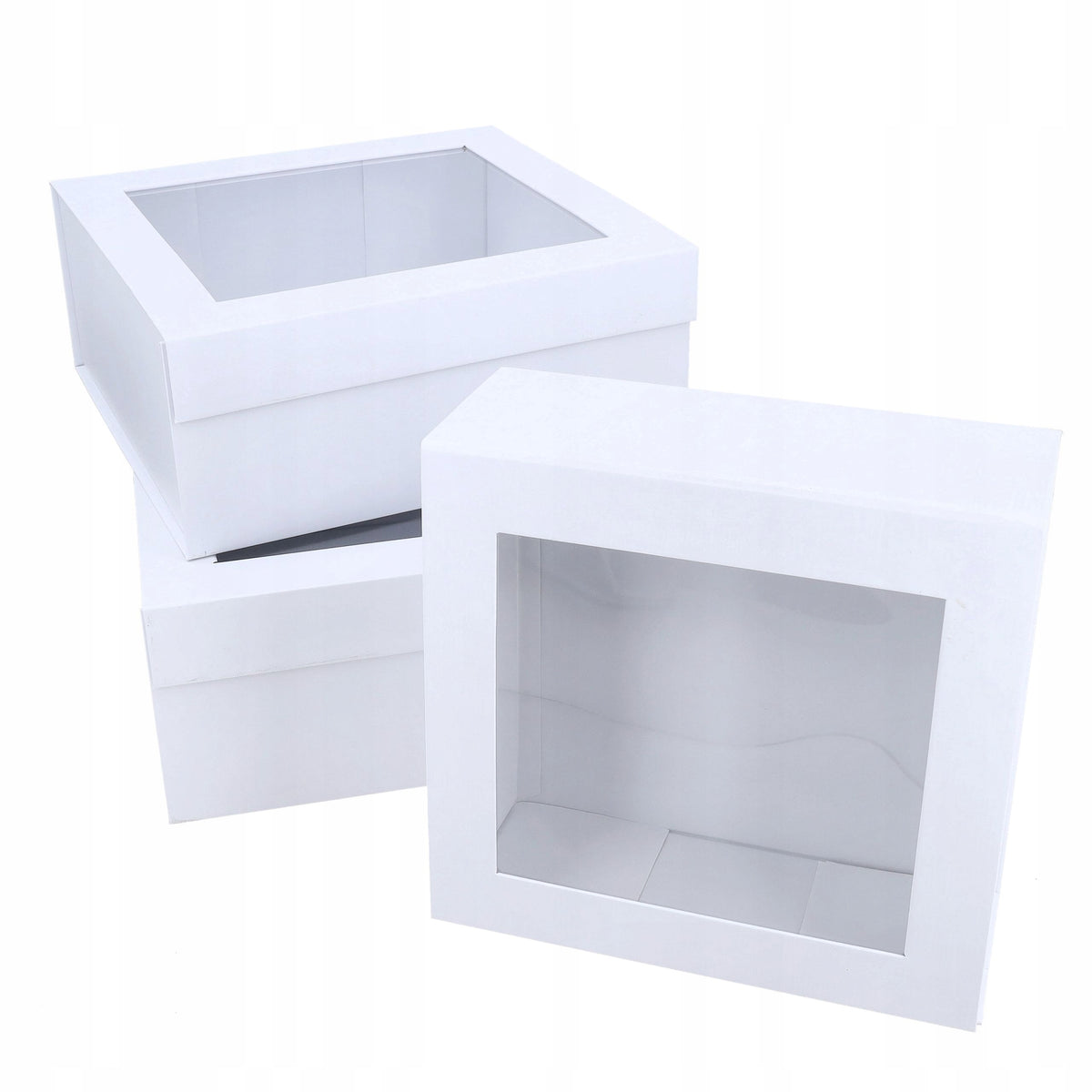 DEKORACYJNE PUDEŁKO z okienkiem na Prezent FLOWER BOX Ślub Chrzest DIY