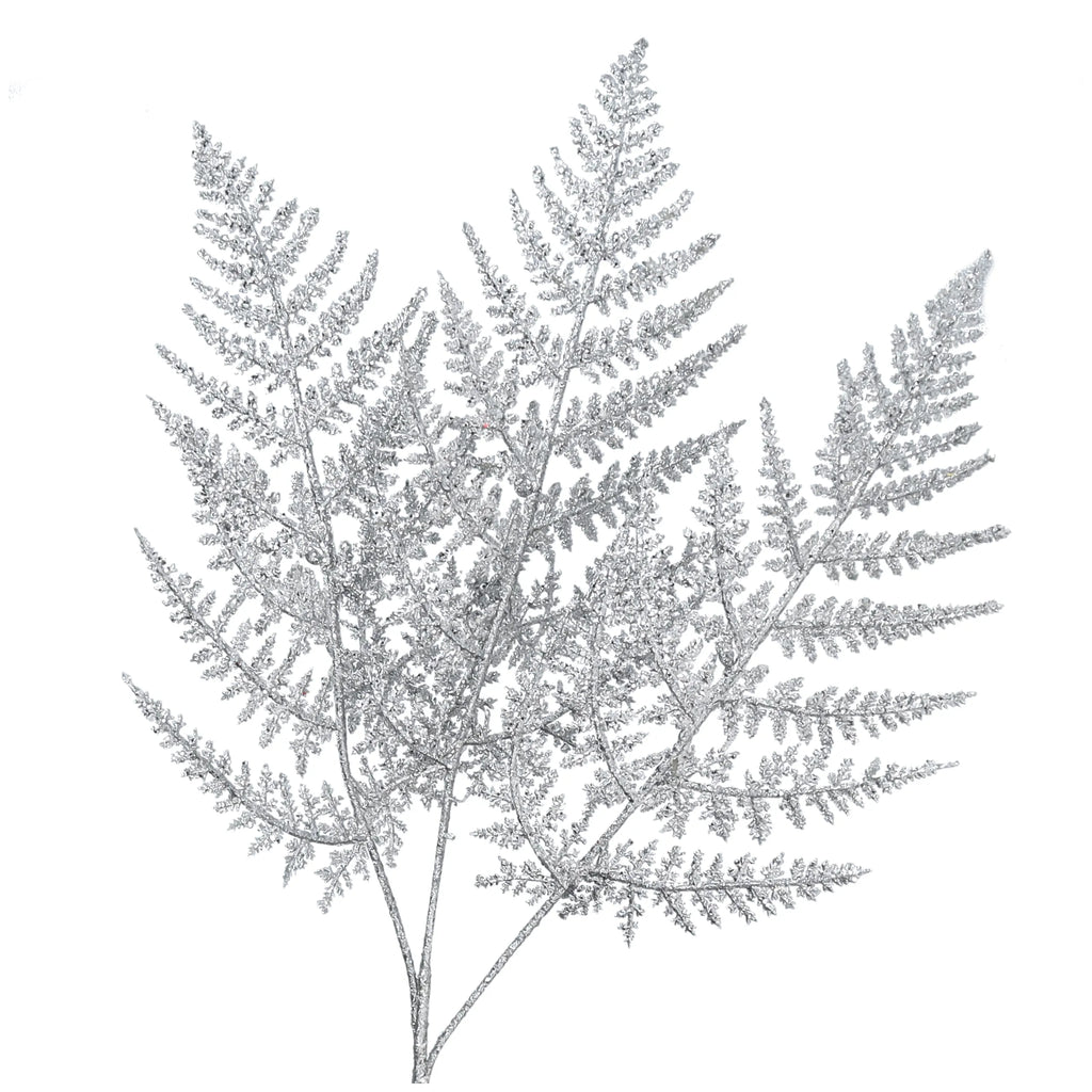 SZTUCZNA GAŁĄZKA brokat paprotka na STROIK wianek boże narodzenie święta