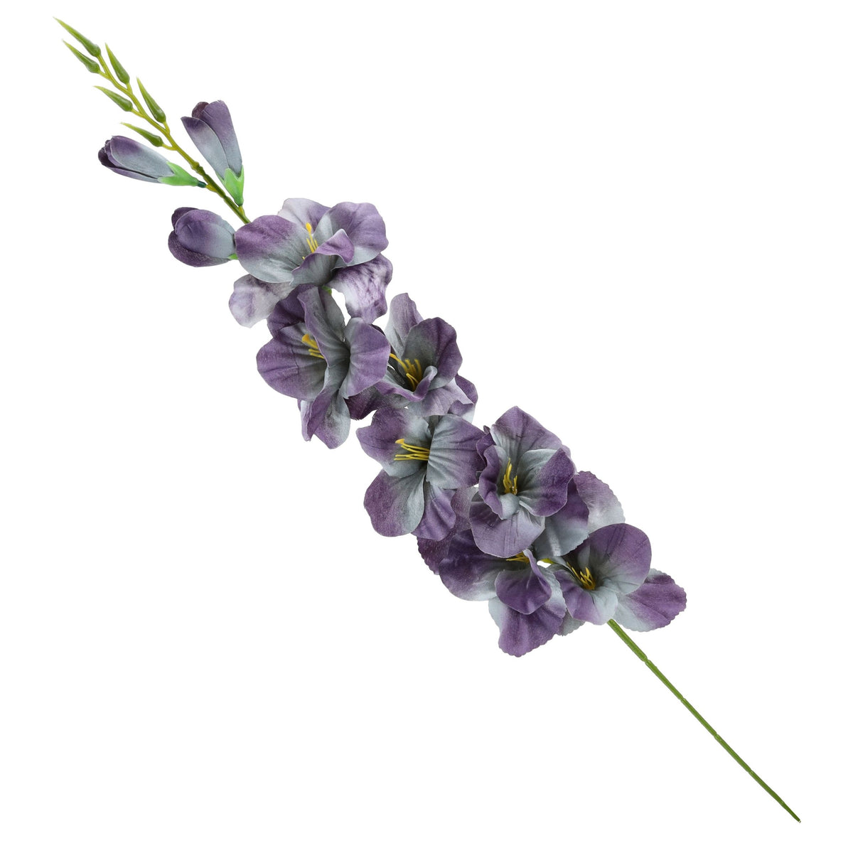 Kwiaty Sztuczne Gałązka Mieczyk Śliwka Szary 80cm Do Wazonu Bukietu STROIK