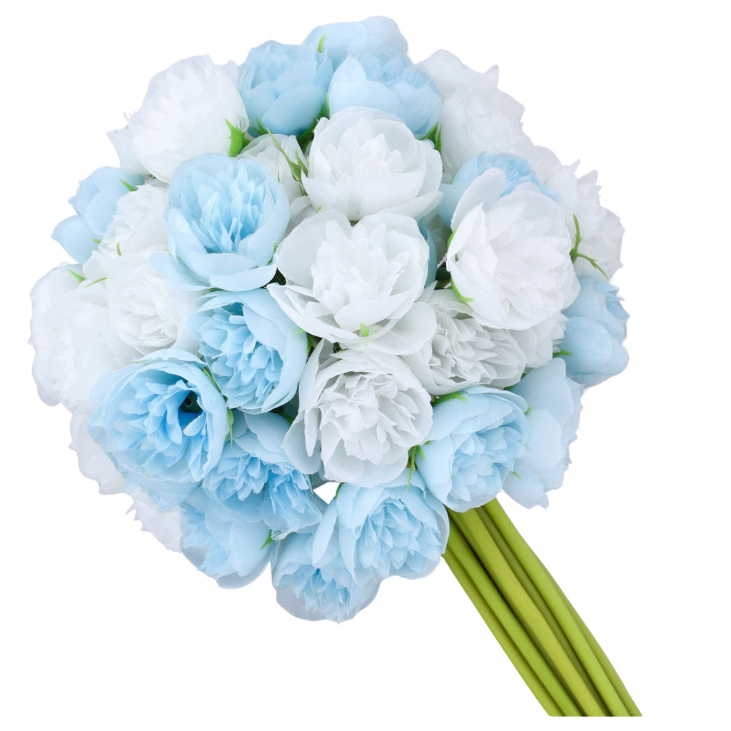 Bukiet Peonii Biel Błękit Peonie Piwonie MIX Do Wazonu Bukietu Dekoracji
