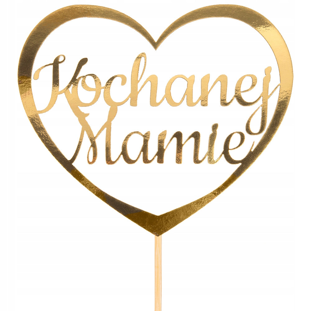 Topper Na Dzień Matki Mamy Serce Kochanej Mamie Topper Na Tort Ciasto