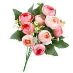 Bukiet Peonia Brzoskwinia 30cm Pik Kwiaty Sztuczne Jak Żywe Gałązka PIWONIA