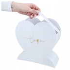 Box Serce Napis Love Na Prezent Flowerbox Na Kwiaty Urodziny Ślub