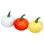 DYNIA sztuczna 3szt zestaw DEKORACYJNY na HALLOWEEN ozdoba jesienna DYNIE