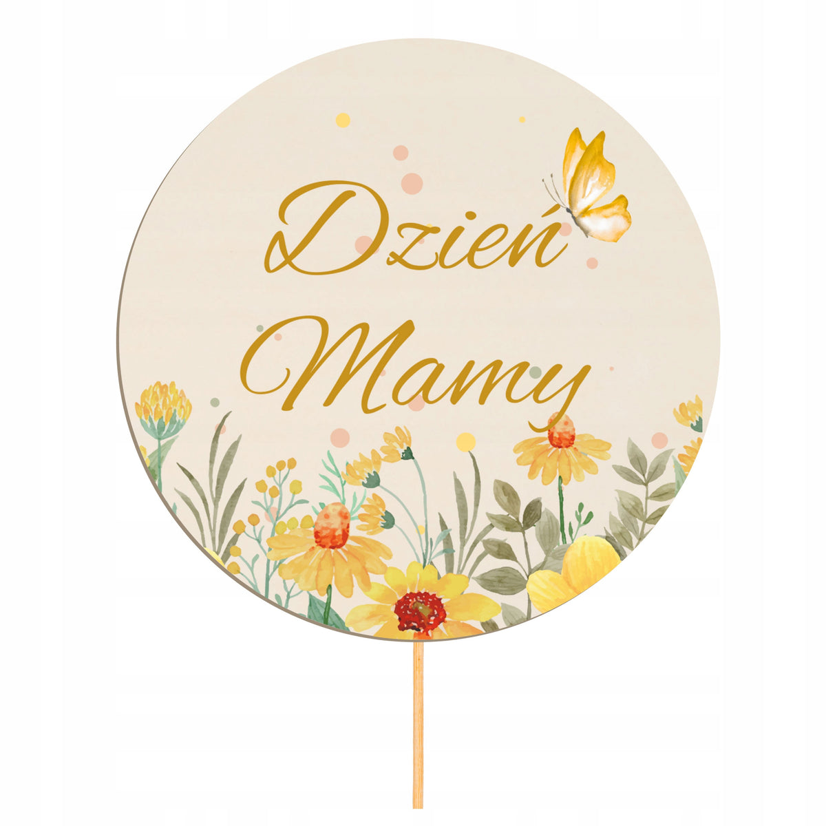 Topper na Tort Ozdoby Dekoracje Ciasto Dzień Matki dla Mamy Kwiaty