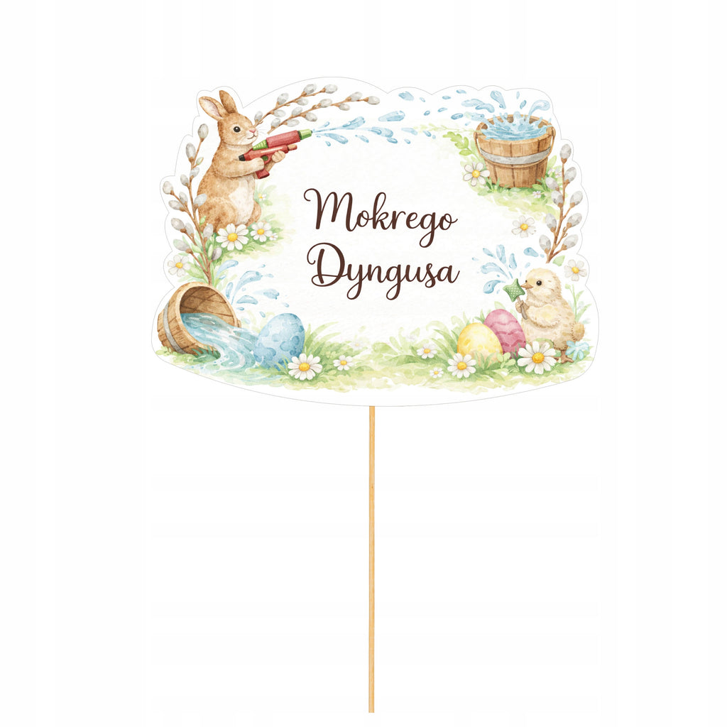 TOPPER WIELKANOCNY toper na WIELKANOC dekoracja do babki MOKREGO DYNGUSA
