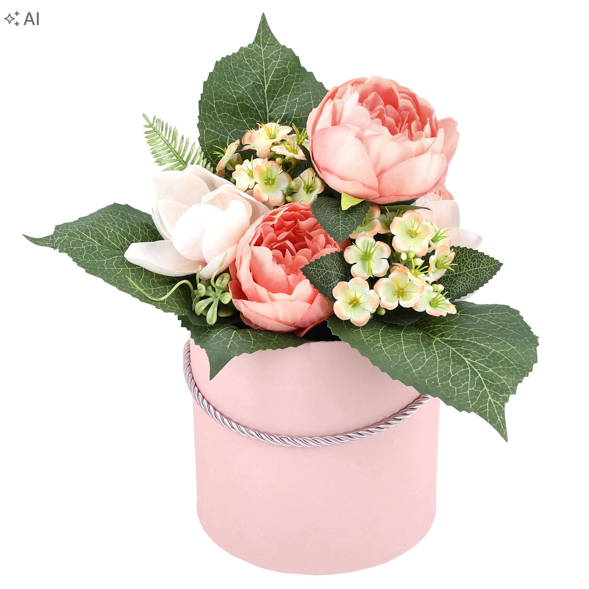 Flower Box Mały Różowy Brokatowy Na Bukiet Kwiaty Prezent Dekoracja Ozdoba
