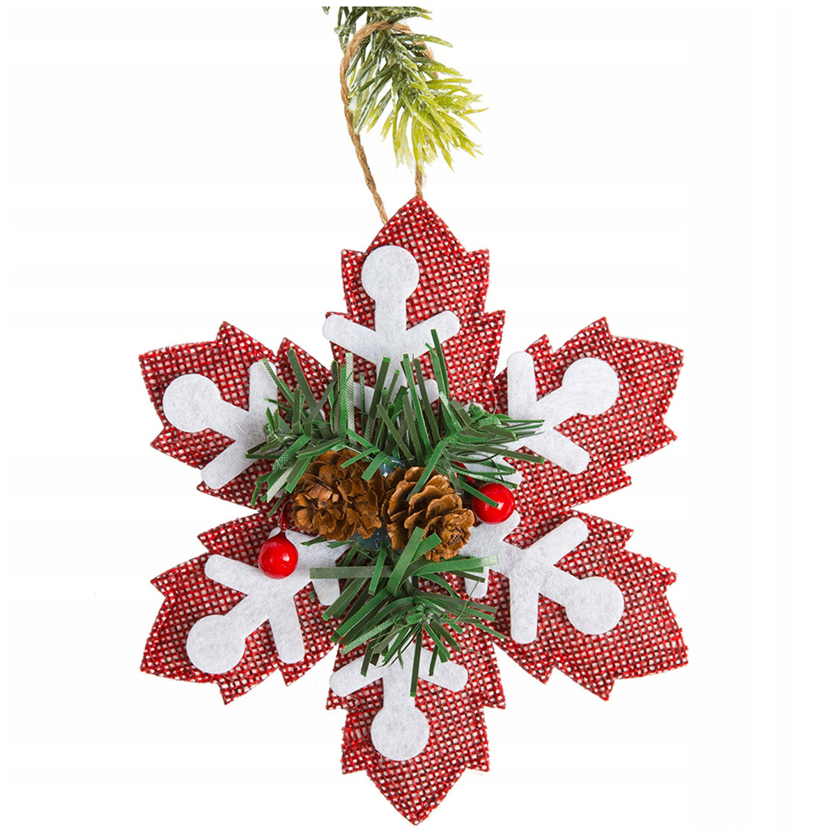 Zawieszka Gwiazda Betlejemska Czerwona Święta 16cm