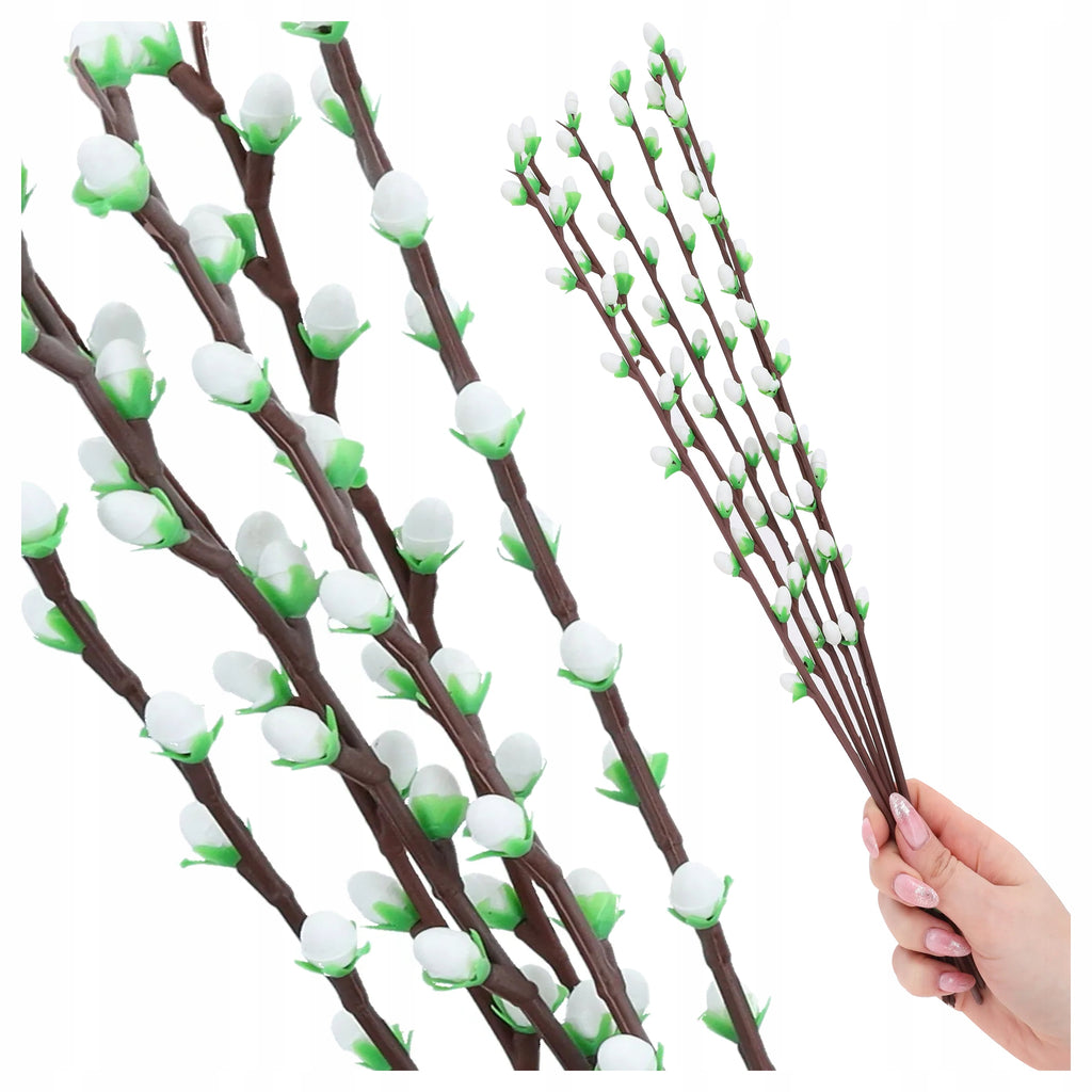 SZTUCZNE BAZIE dekoracja na STROIK WIELKANOCNY 47cm bazia 6szt na WIELKANOC