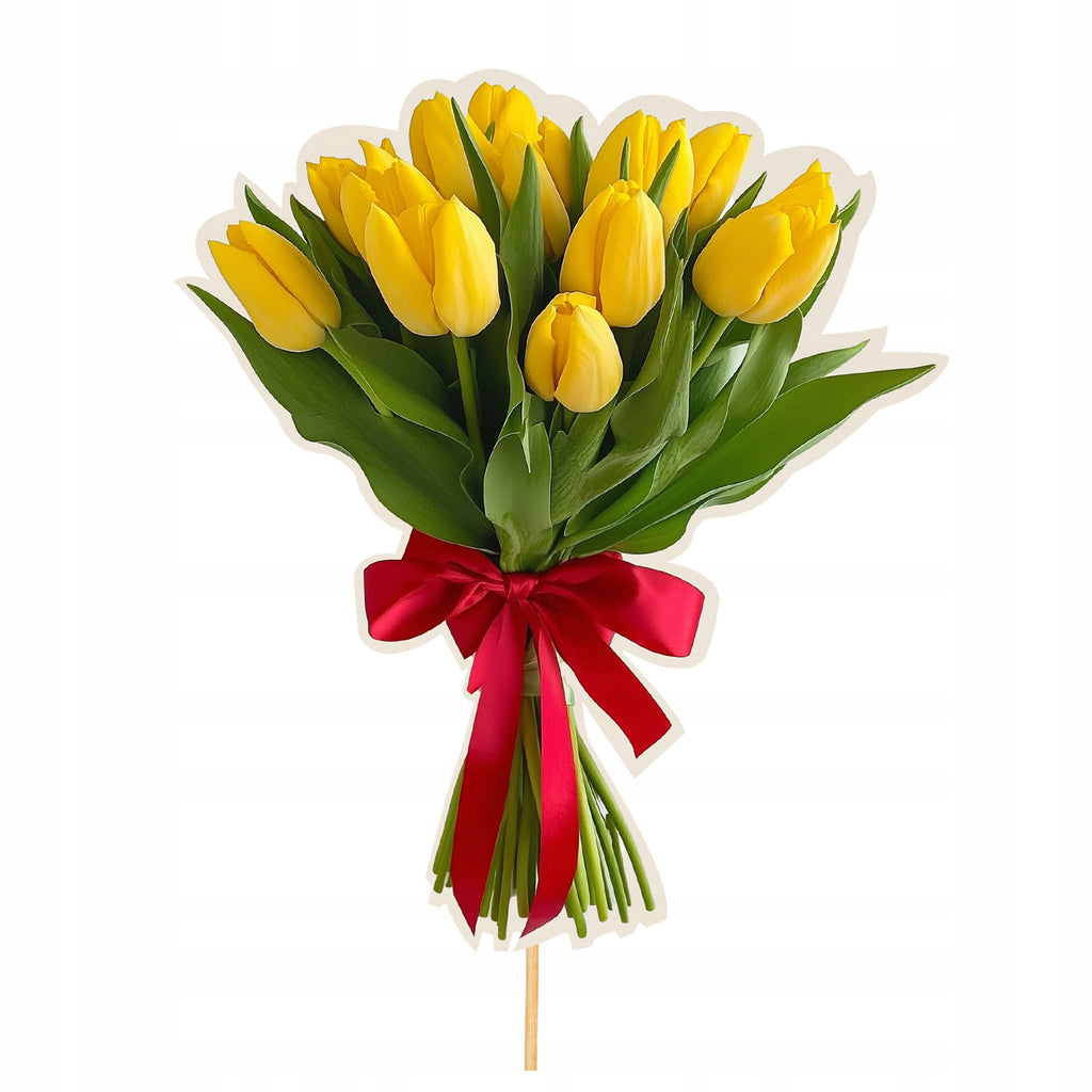 TULIPANY topper WIELKANOCNY dekoracyjny na WIELKANOC do KOSZYCZKA BUKIETU