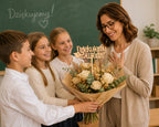 Topper Sklejka Koniec roku Podziękowanie Dla Nauczyciela Upominek