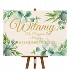 Tablica Powitalna na Komunię Dekoracje Komunijne Komunia Święta 70x50 cm