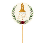 TOPPER na Tort Dekoracje Ślub Prezent dla Pary Młodej Flower box bukiet