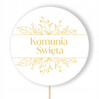 Topper Na Tort Dekoracje Komunijne Ozdoba Tortu Komunia Święta Piker
