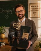 Topper Drewniany Koniec roku Elegancka Dekoracja Upominek dla Nauczyciela