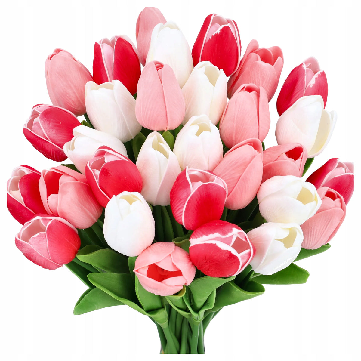 Bukiet Tulipany Silikonowe Kwiaty Sztuczne Tulipan jak Żywe Kwiat Tulipan