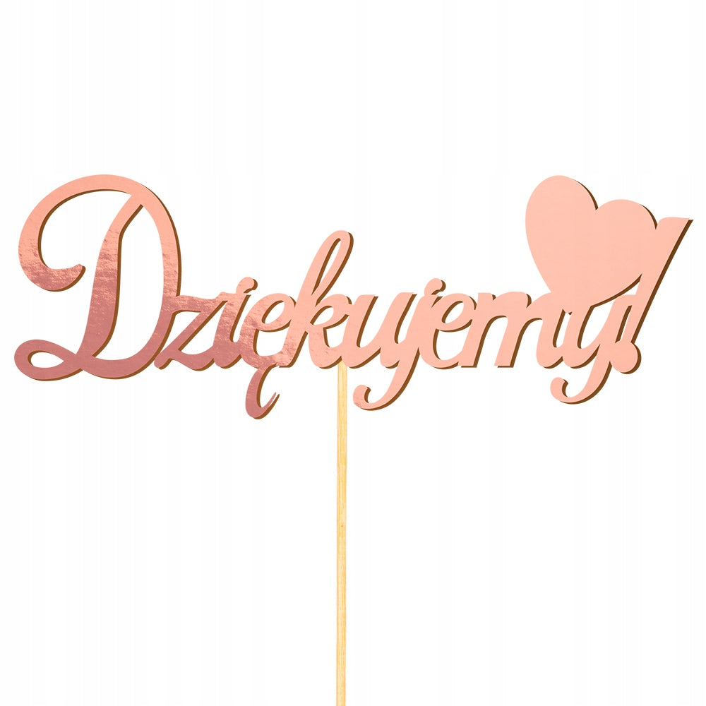 Ozdobny Topper Na Tort Dekoracja Do Kwiatów Ślub