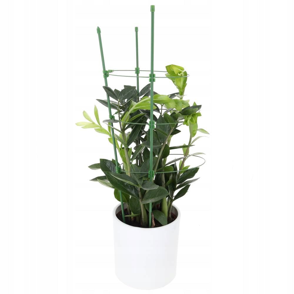 PODPÓRKA do kwiatów roślin wysoka podpora pierścieniowa mocna zielona 75cm