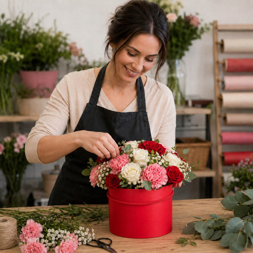 PUDEŁKA DEKORACYJNE 3szt na PREZENT dekoracja FLOWER BOX mix rozmiarów